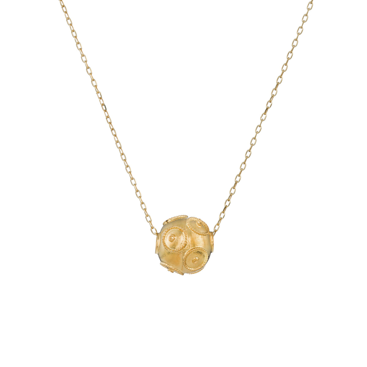 Viana's Conta Pendant Necklace | Gold-Plated Silver