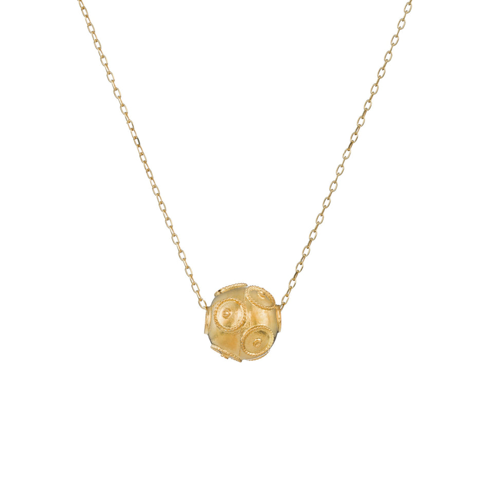 Viana's Conta Pendant Necklace | Gold-Plated Silver