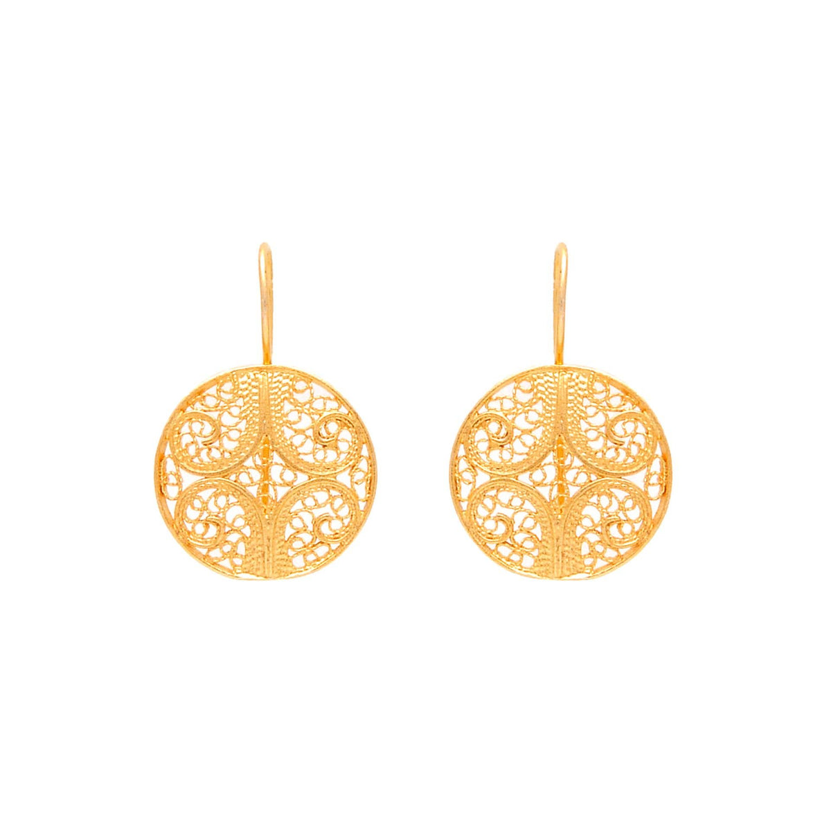 Circles Earrings — Gold-Plated Silver