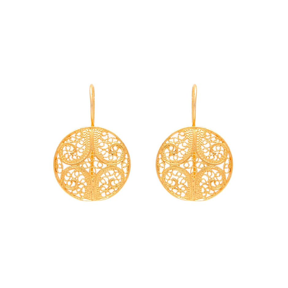 Circles Earrings — Gold-Plated Silver