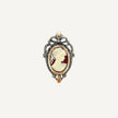 Cameo Brooch with Marcasites in Silver and Gold