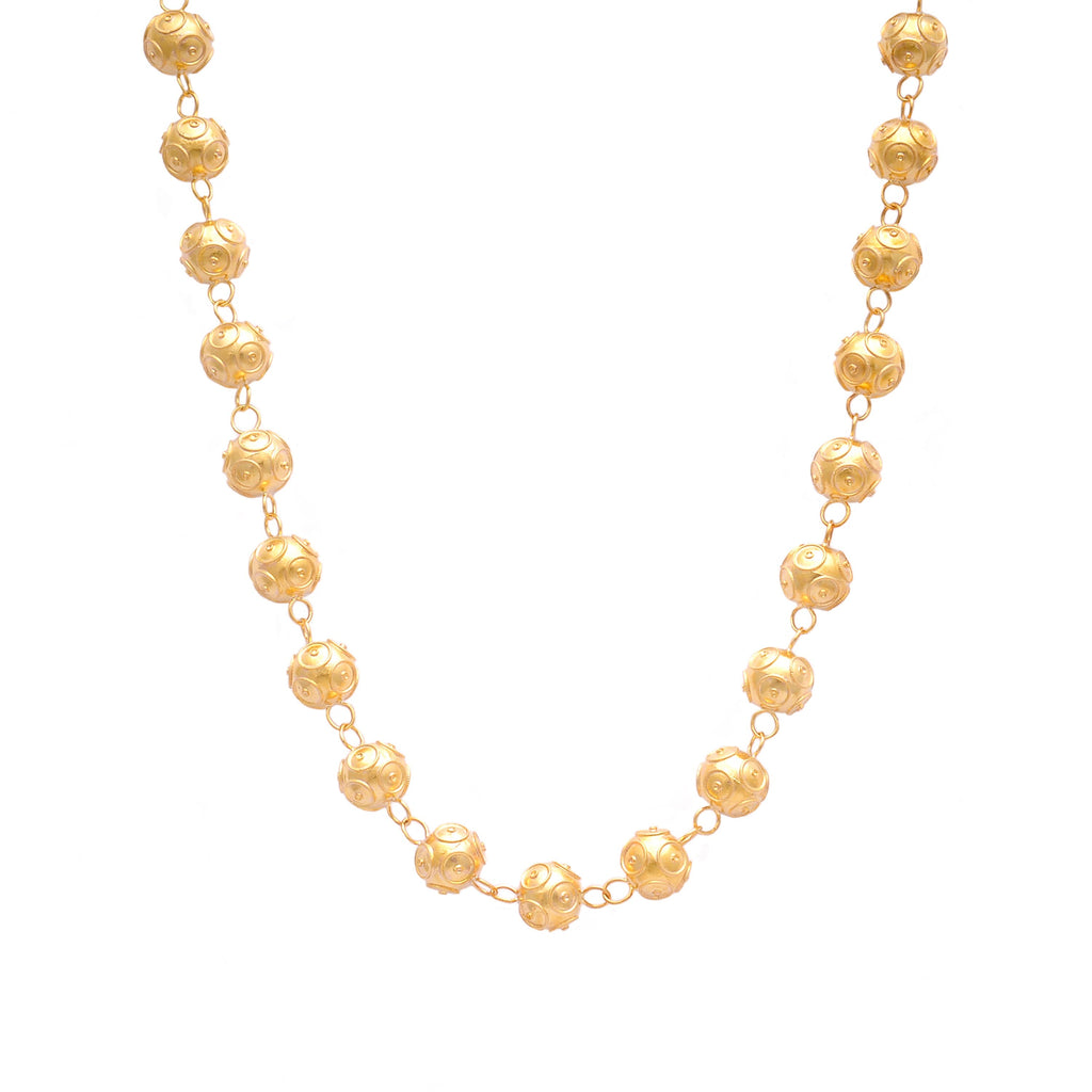 Necklace Viana's Contas in Gold Plated Silver