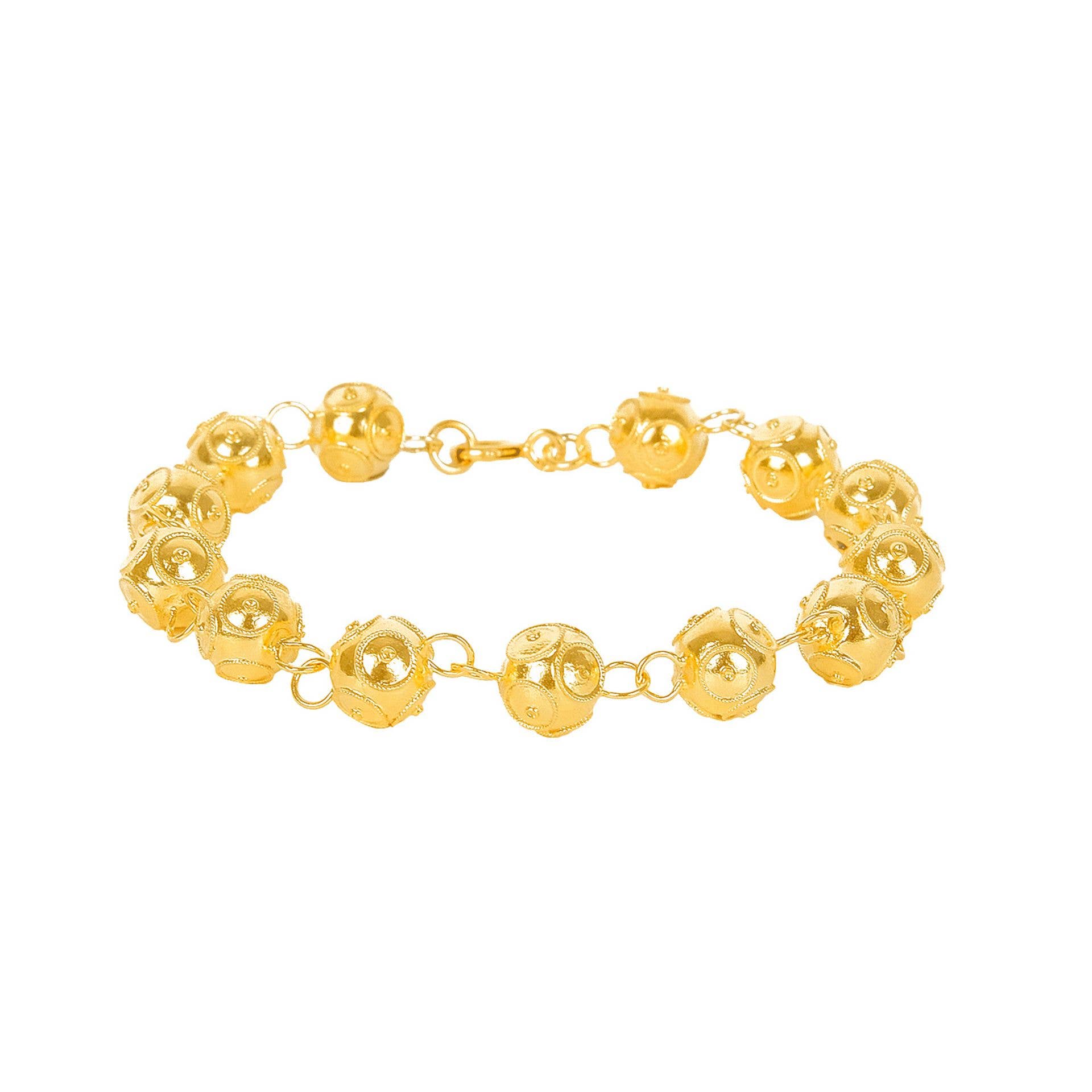 Bracelet Viana's Contas in Gold Plated Silver