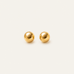 14K Gold Plain Ball Stud Earrings 5mm