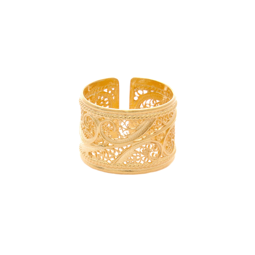 Ring Filigree in Gold Plated Silver