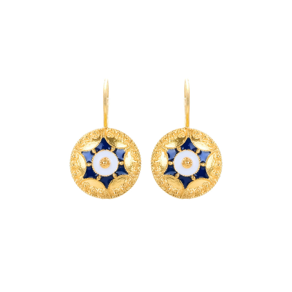 Earrings Caramujo Star in Gold Plated Silver