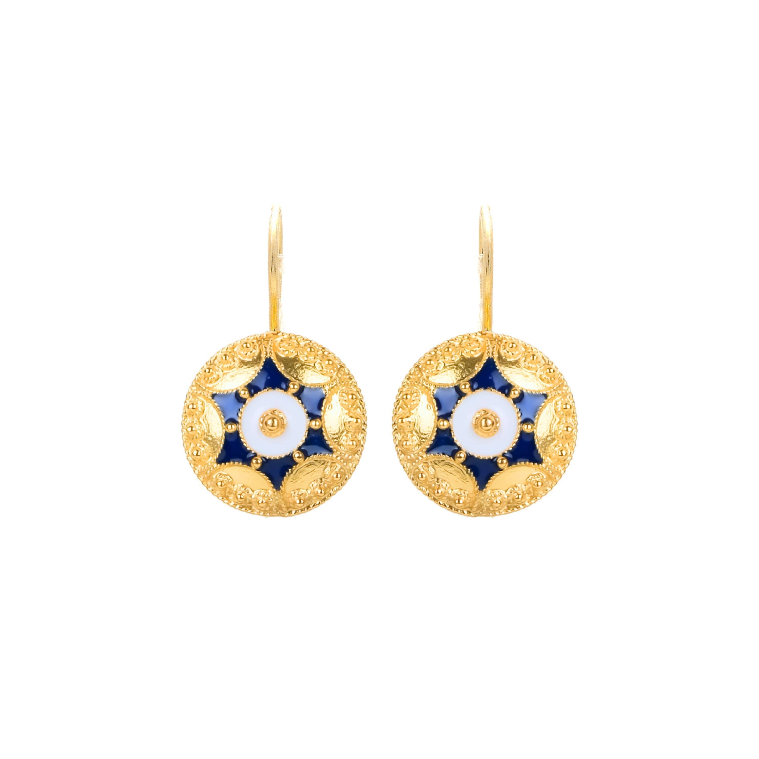 Earrings Caramujo Star in Gold Plated Silver