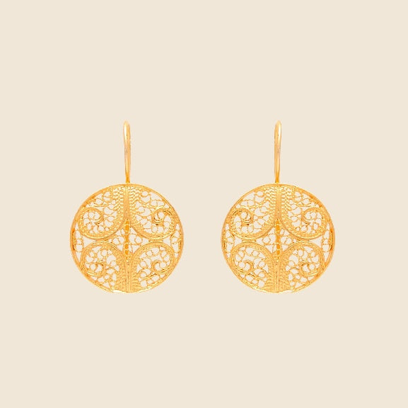 Circles Earrings — Gold-Plated Silver