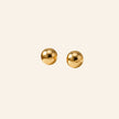 14K Gold Plain Ball Stud Earrings 5mm