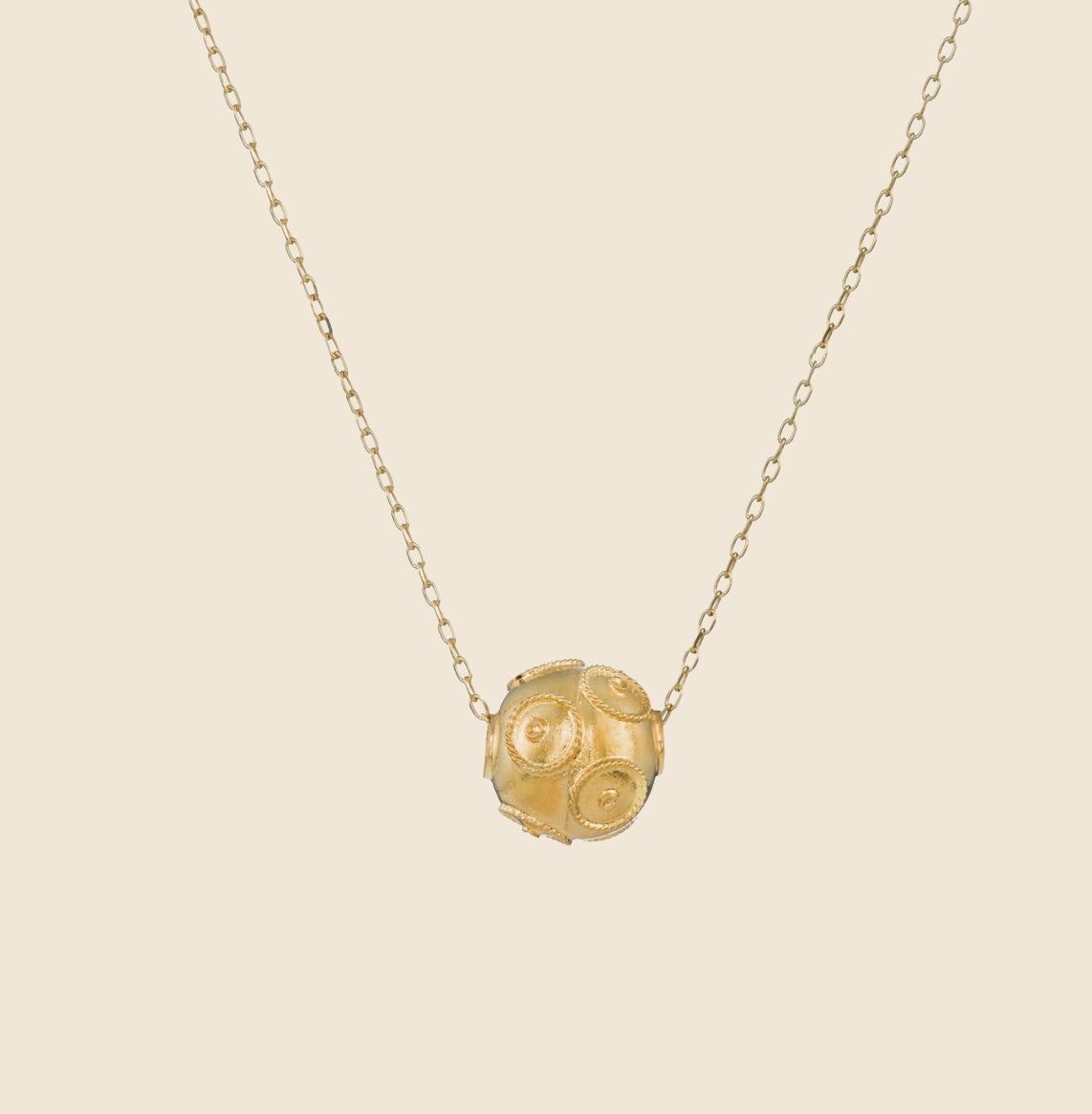 Viana's Conta Pendant Necklace | Gold-Plated Silver