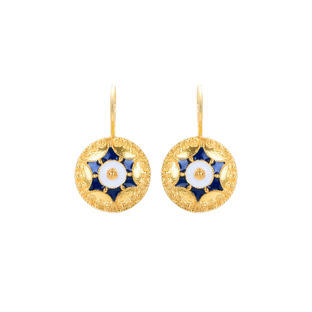 Earrings Caramujo Star in Gold Plated Silver