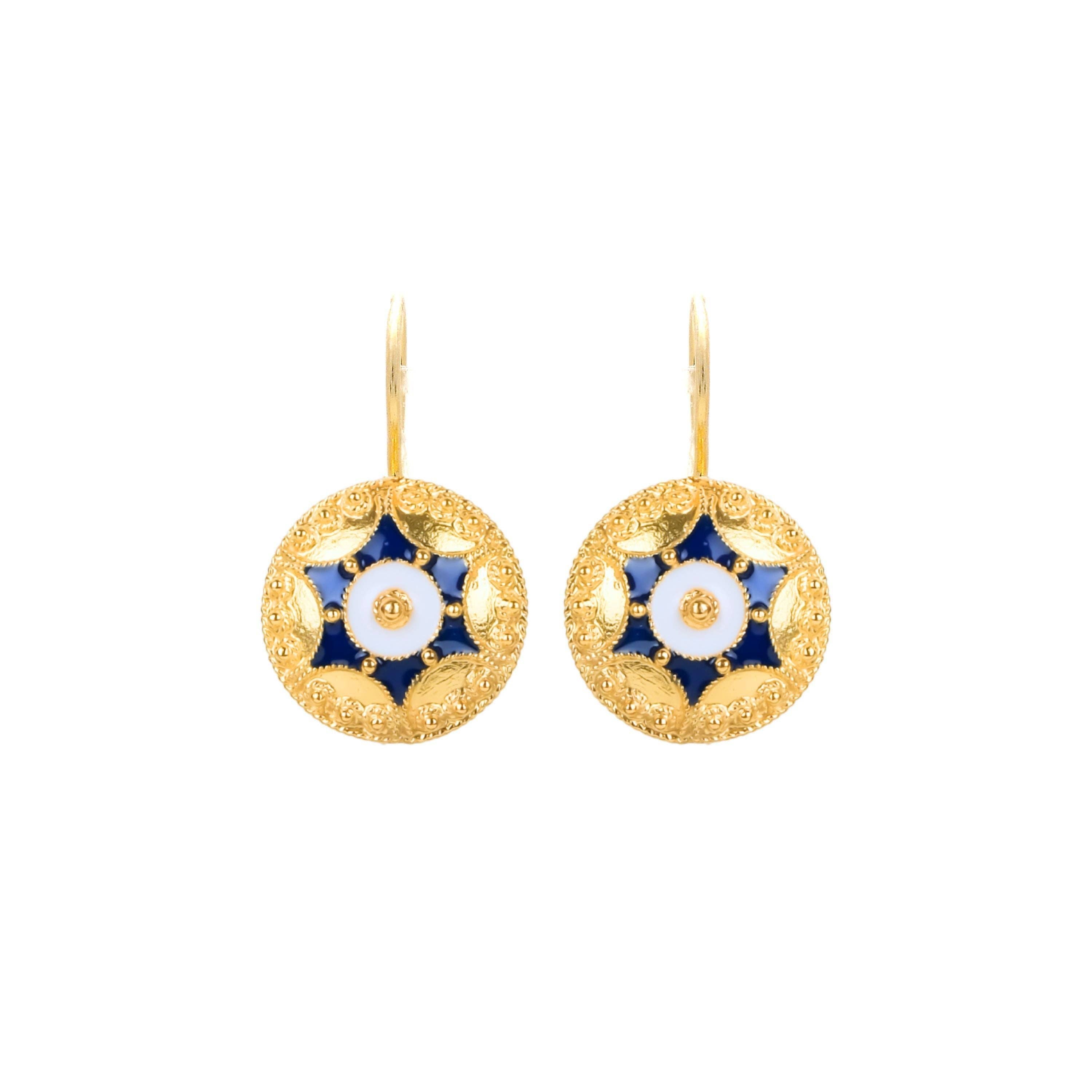 Earrings Caramujo Star in Gold Plated Silver