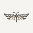 Butterfly Brooch with Marcasites in Silver and Gold