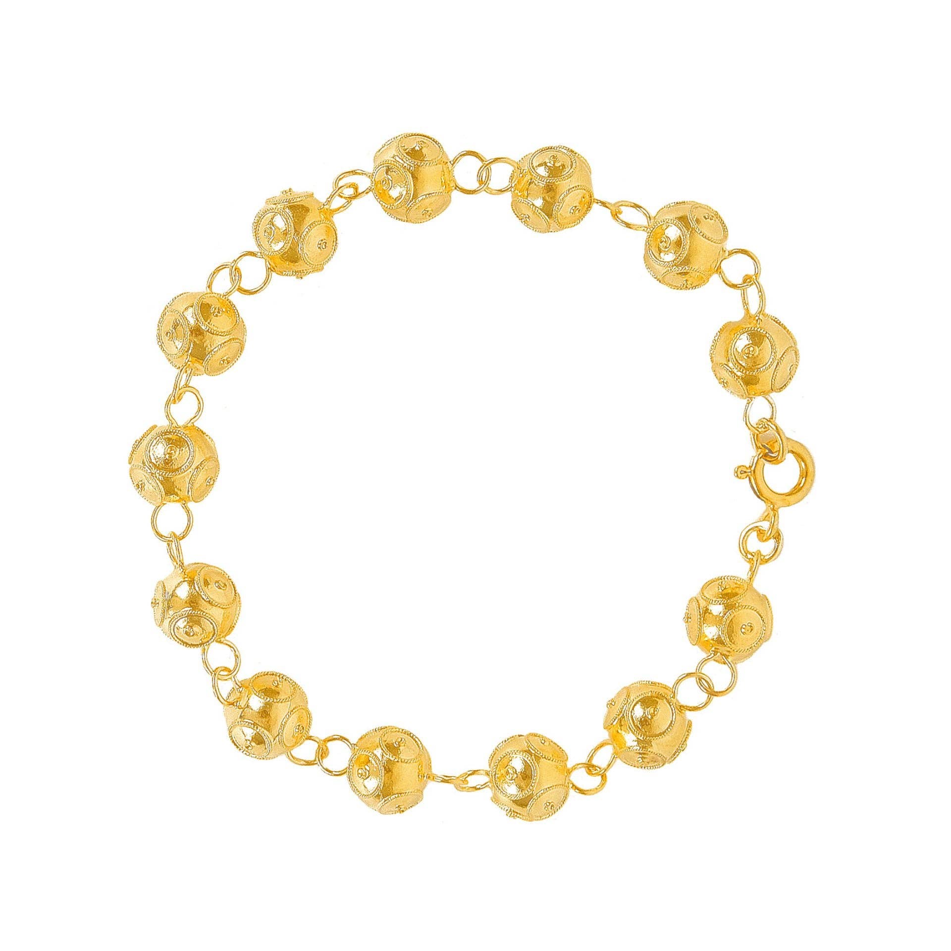 Bracelet Viana's Contas in Gold Plated Silver