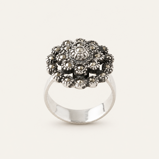 Pinecone Ring — Marcasite & Silver