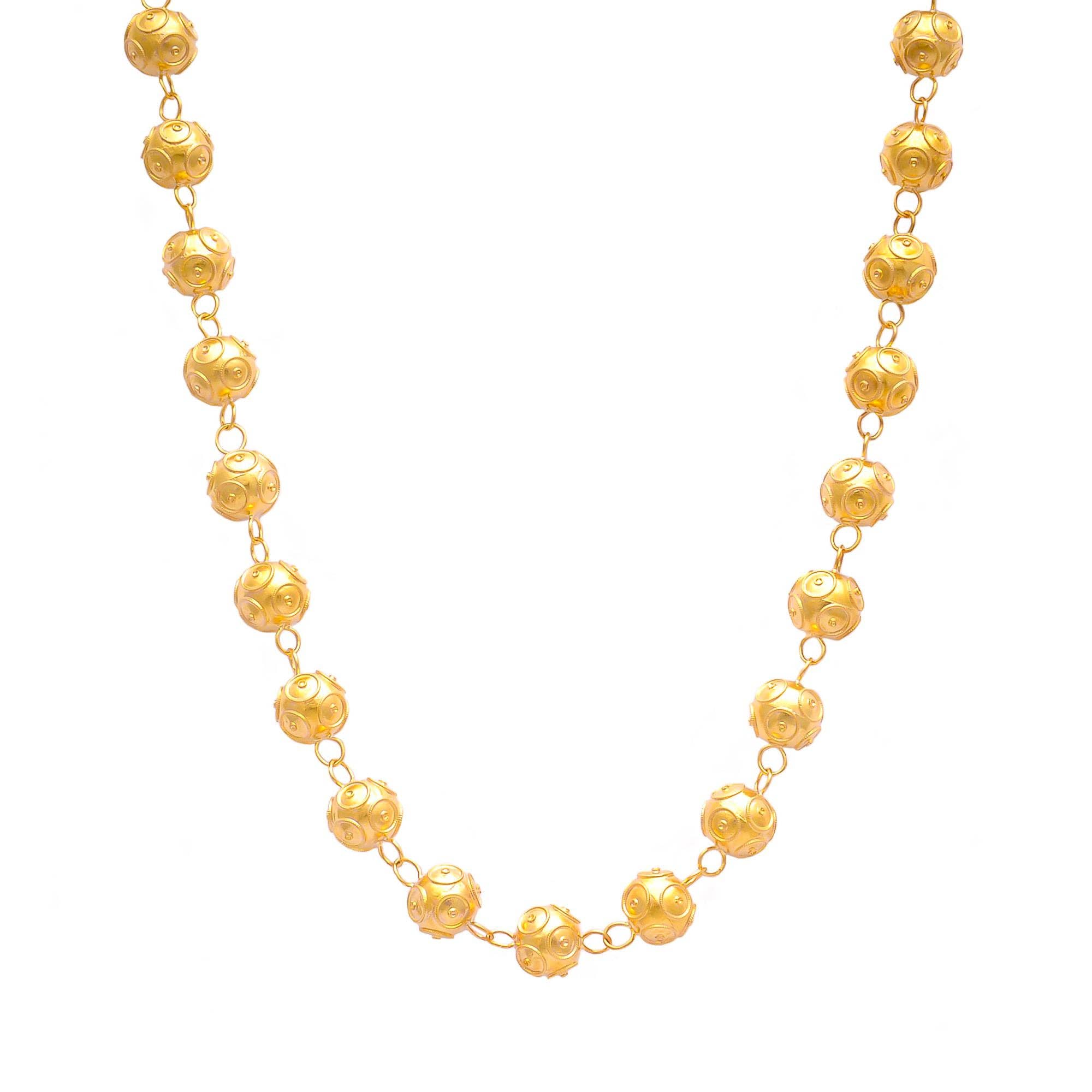 Necklace Viana's Contas in Gold Plated Silver